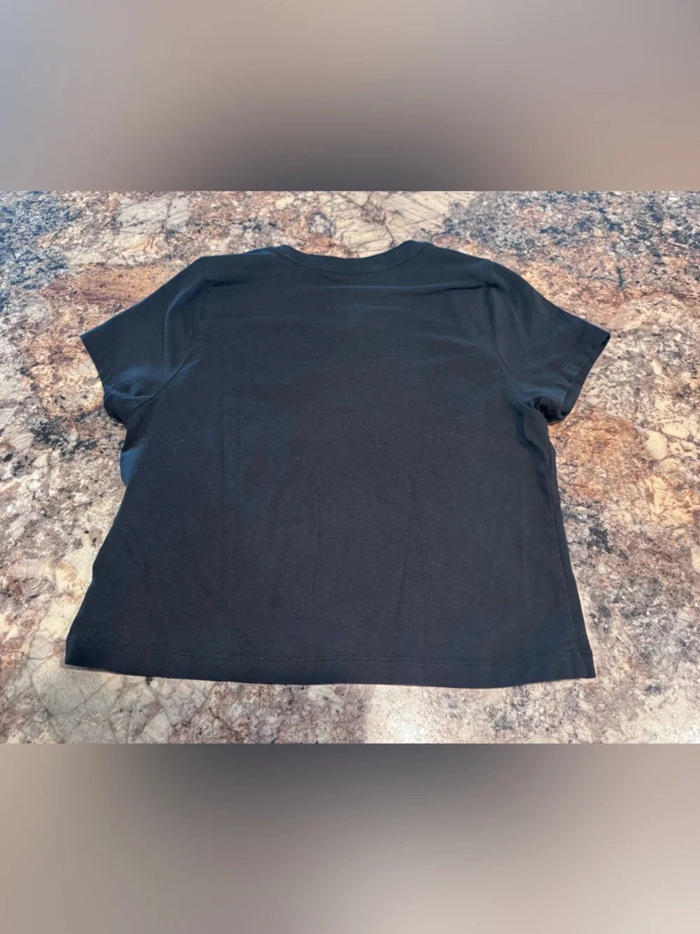 Nike Girk’s  Black Slim Short Sleeve Swoosh Tee